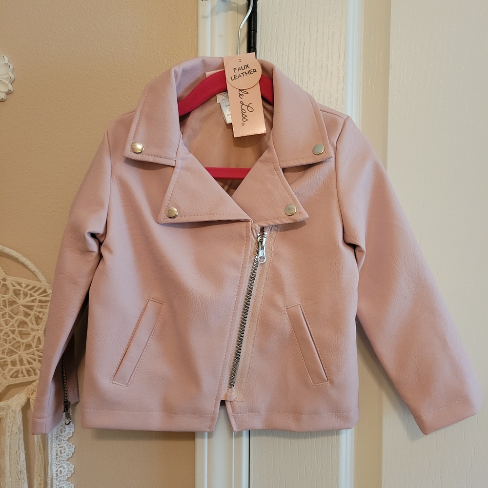 Faux leather girl's jacket